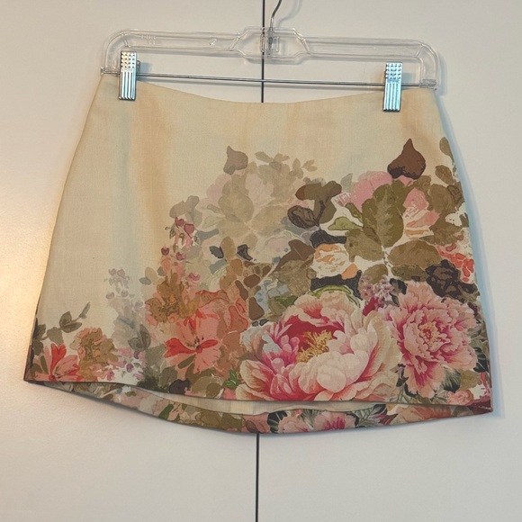 HEMANT & NANDITA Floral Mini Skirt - Picture 2 of 3